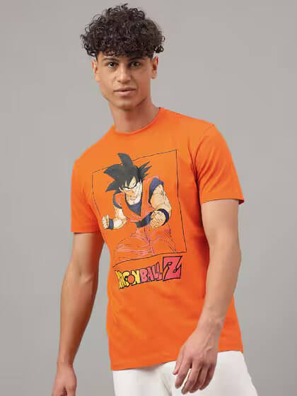 Dragon Ball Z Printed Round Neck Pure Cotton T-Shirt