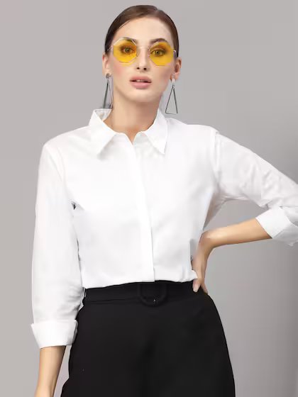 Women White Formal Shirt